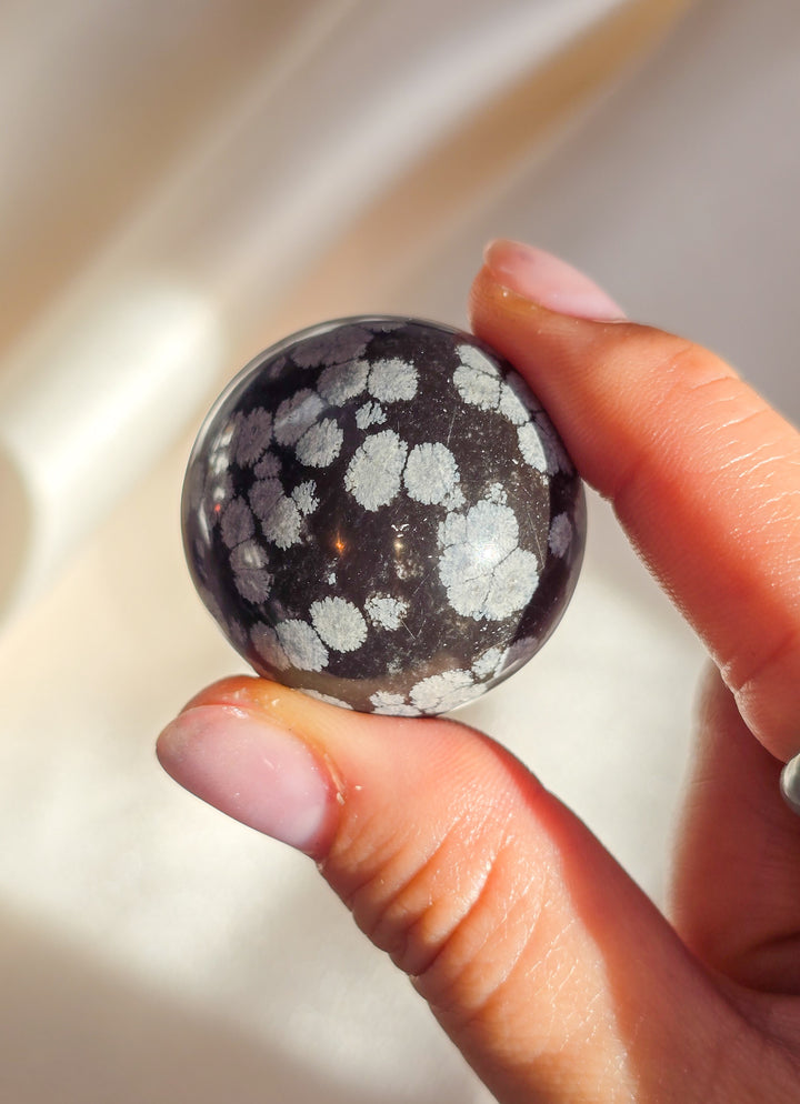 Snowflake Obsidian Small Sphere