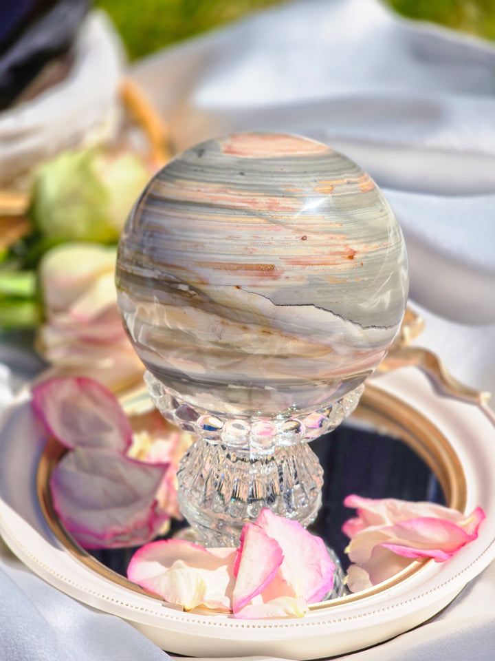 Zebra Jasper Statement Sphere A
