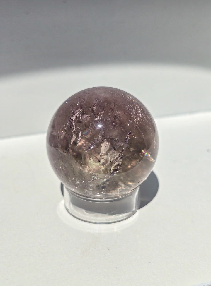 Bi-colored Brazillian Amethyst Sphere c