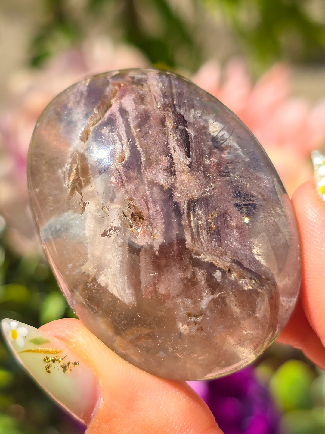 Garden Quartz Lens with Rutile B