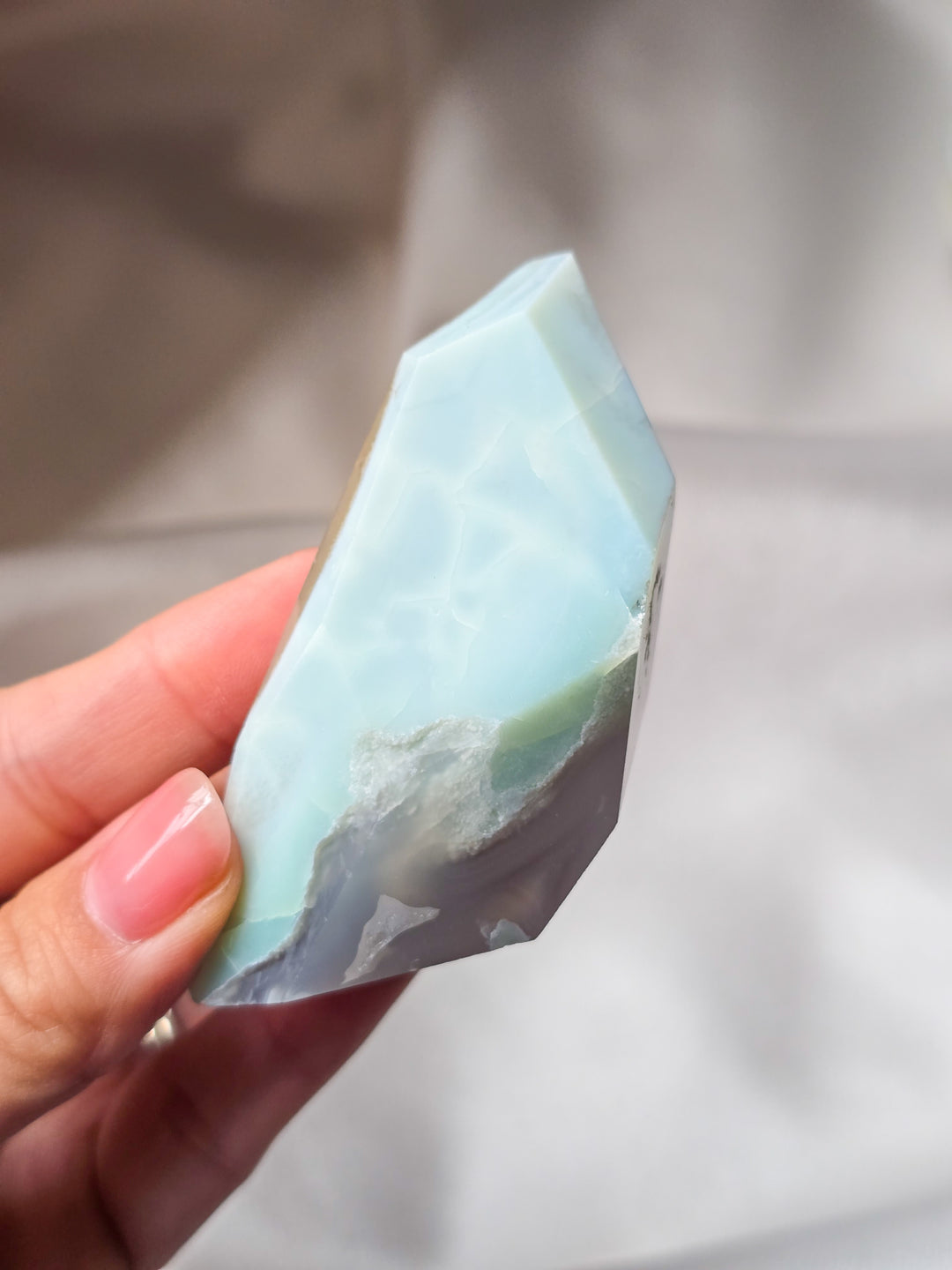 Milky Green Flower Agate Gushers