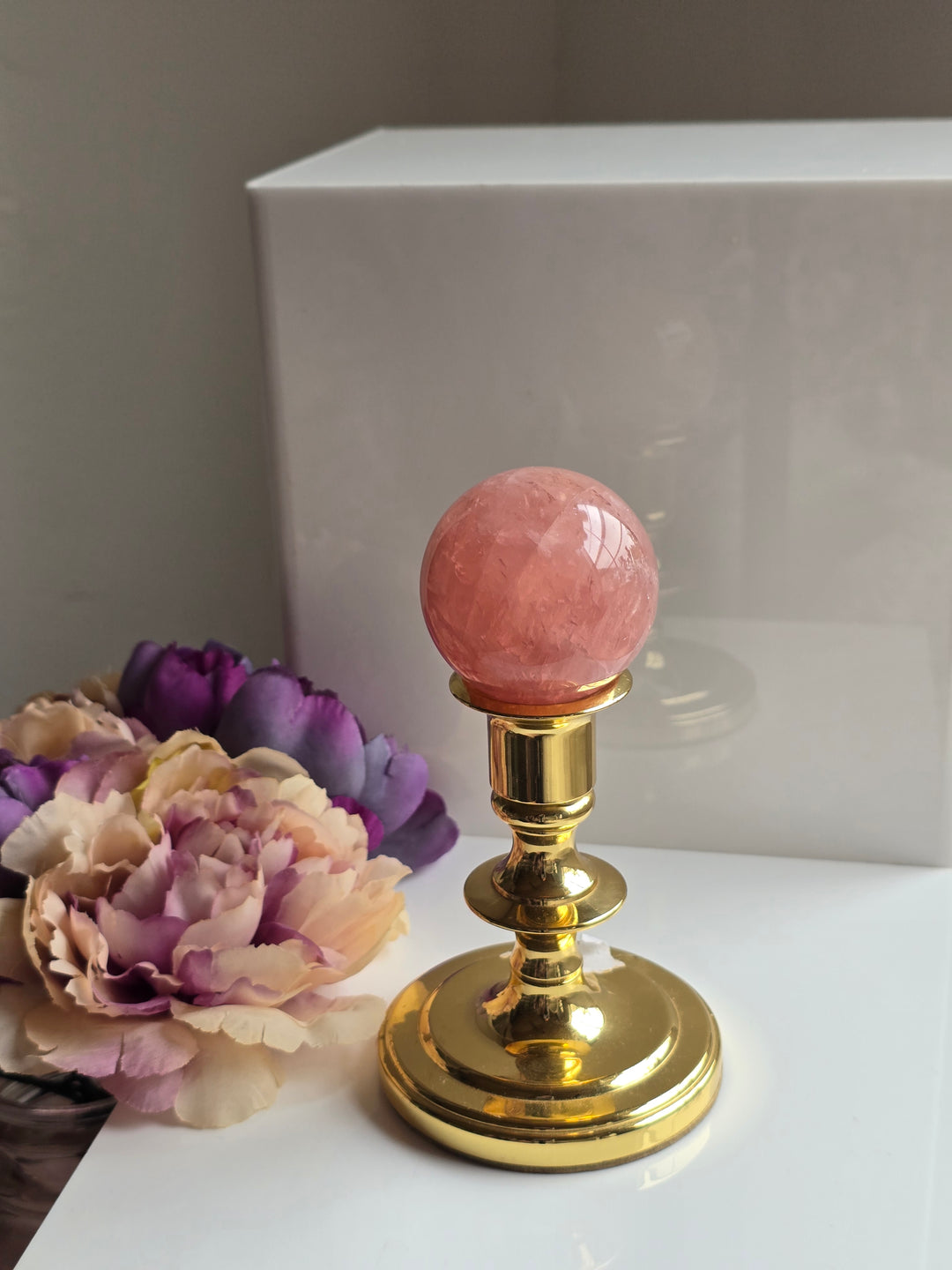 HQ Brazillian Rose Quartz Sphere "H"