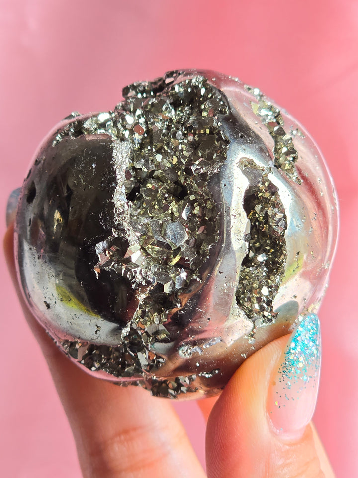 You Pick, Druzy Pyrite from Peru Sphere