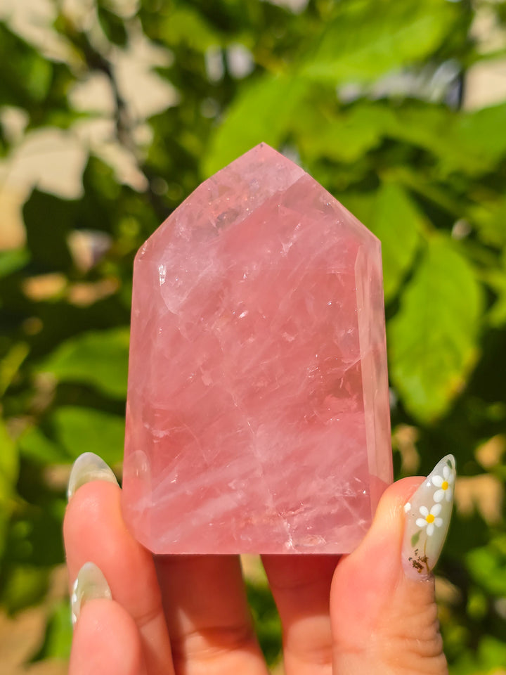 HQ Brazillian Rose Quartz Tower T13