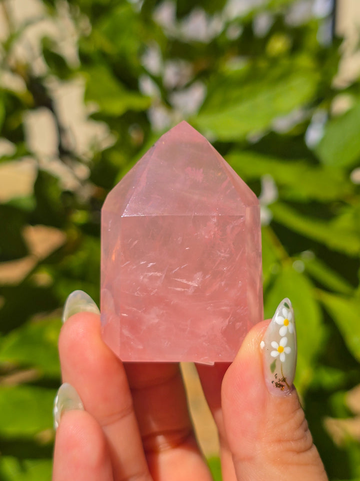 HQ Brazillian Rose Quartz Tower T18