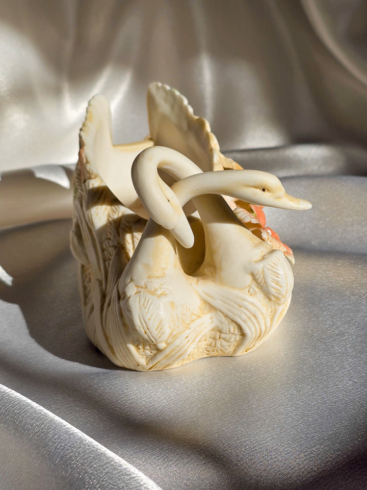 Vintage K's Collection Vera Porcelain Hugging Swans Dish