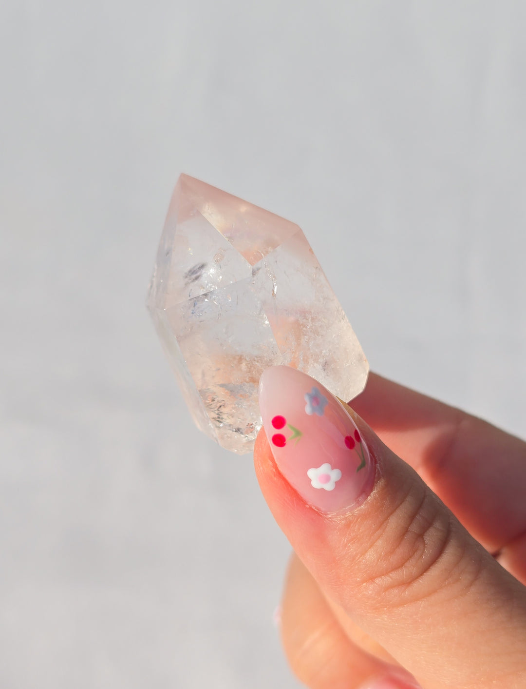 Pink Lithium Quartz Tower L