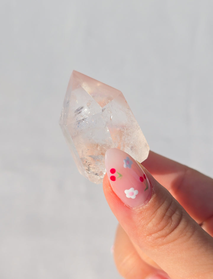 Pink Lithium Quartz Tower L