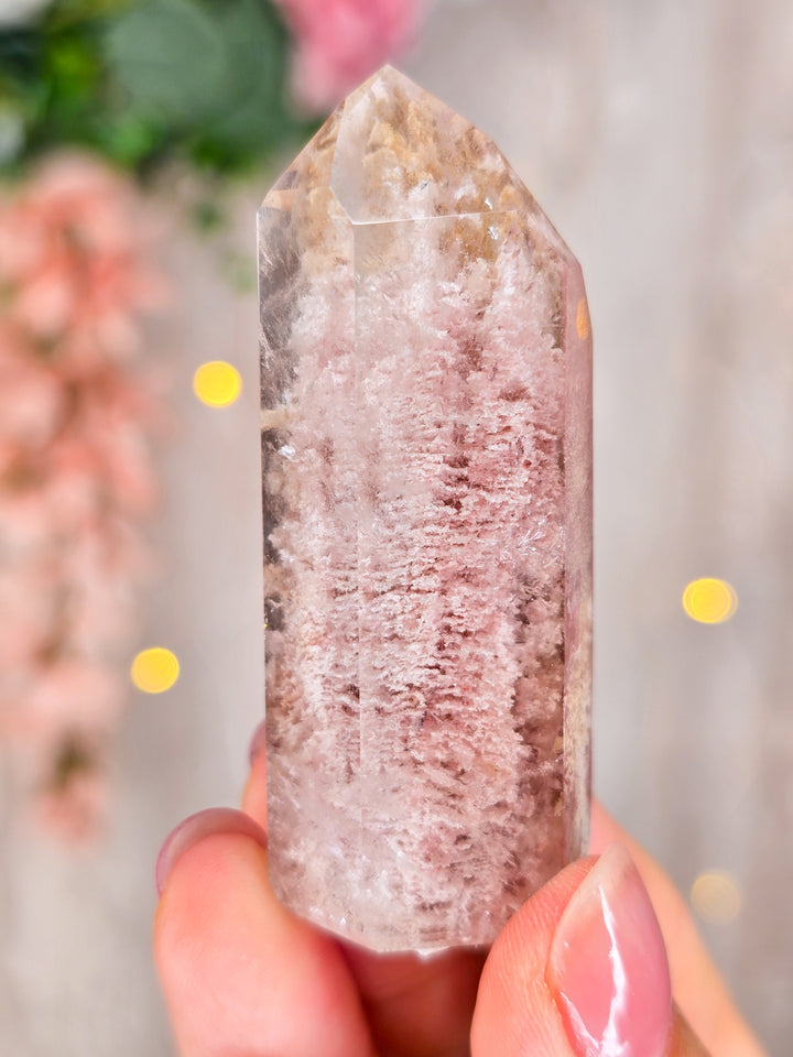 Pink Lemurian Quartz Towers
