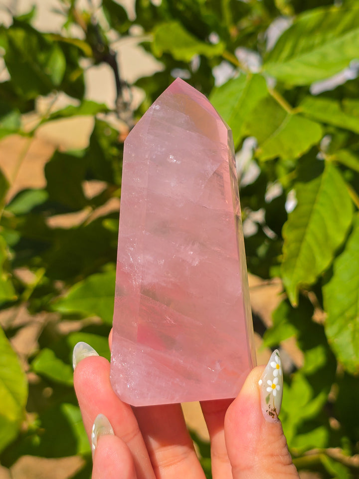 HQ Brazillian Rose Quartz Tower T11