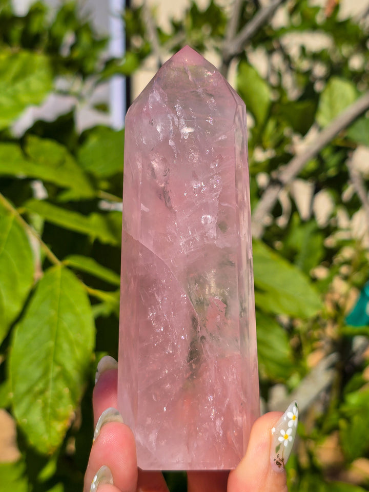 HQ Brazillian Rose Quartz Tower T5