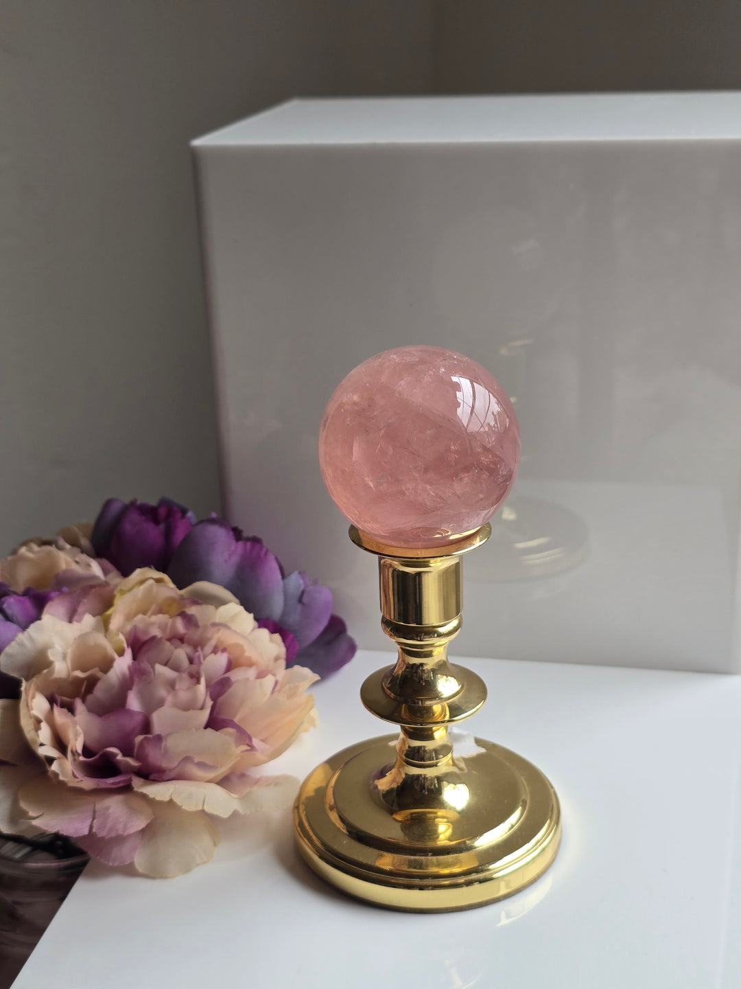 HQ Brazillian Rose Quartz Sphere "D"