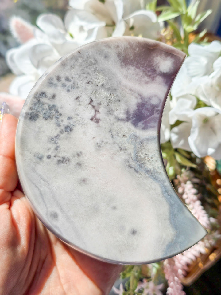 Pink Amethyst Moon On Stands