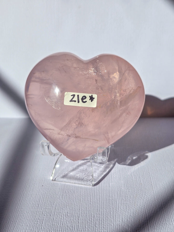 Rose Quartz Puffy Heart A