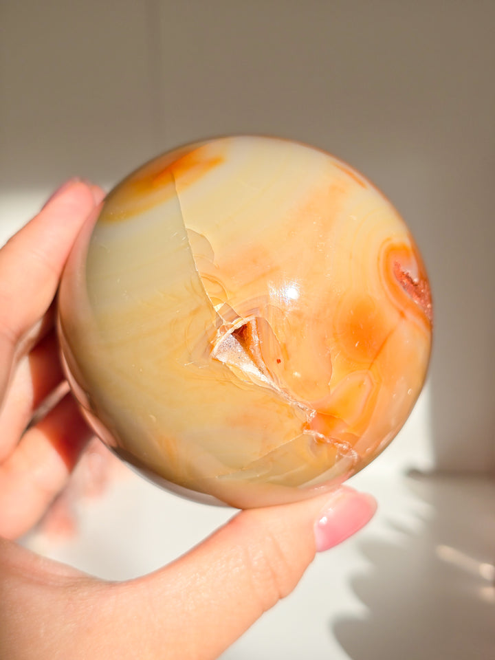 Creamy Carnelian Sphere D
