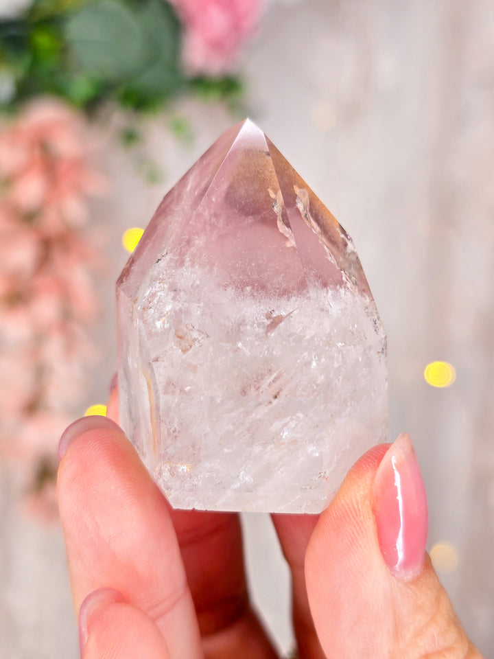 Pink Lemurian Quartz Towers