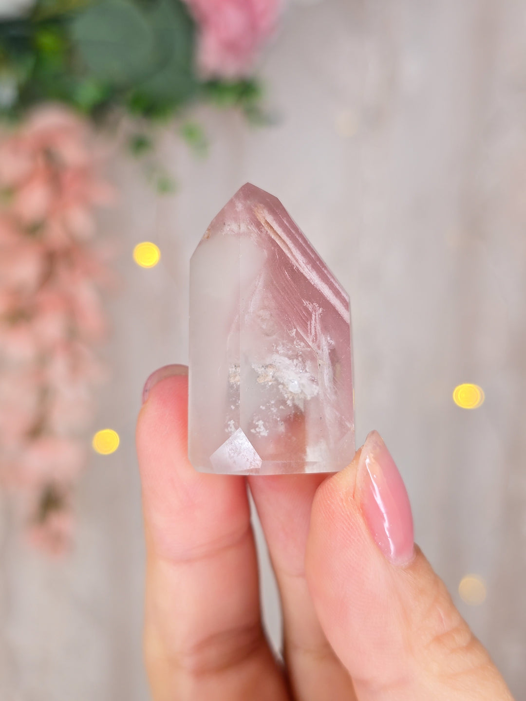 Pink Lemurian Quartz Towers
