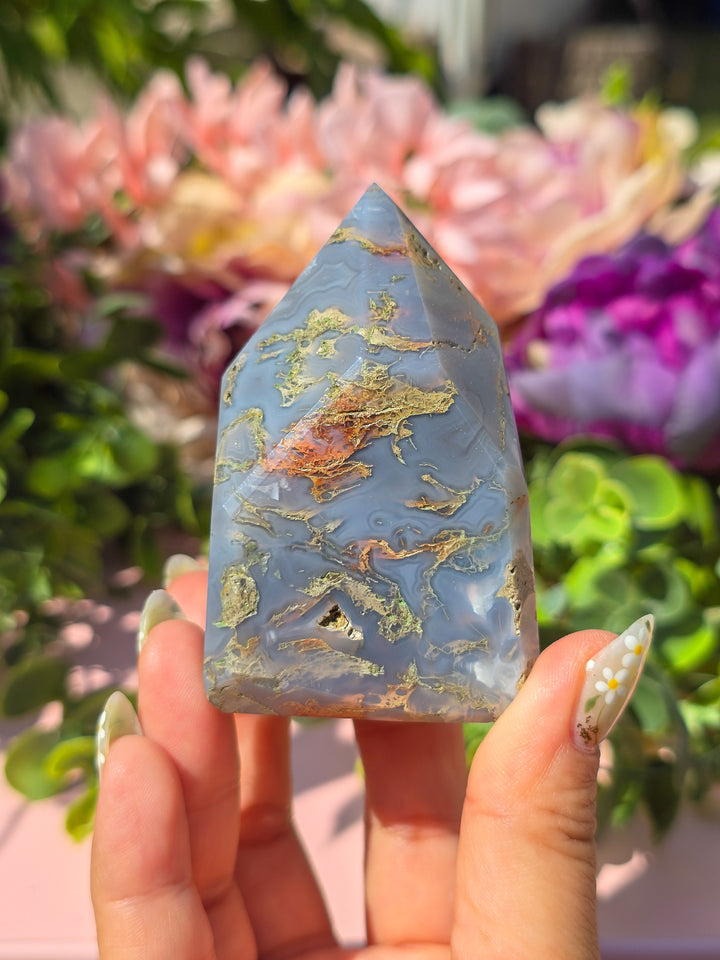 Moss Agate Chunky Tower D4