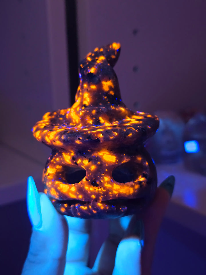 Yooperlite Pumpkin And Witch Hat