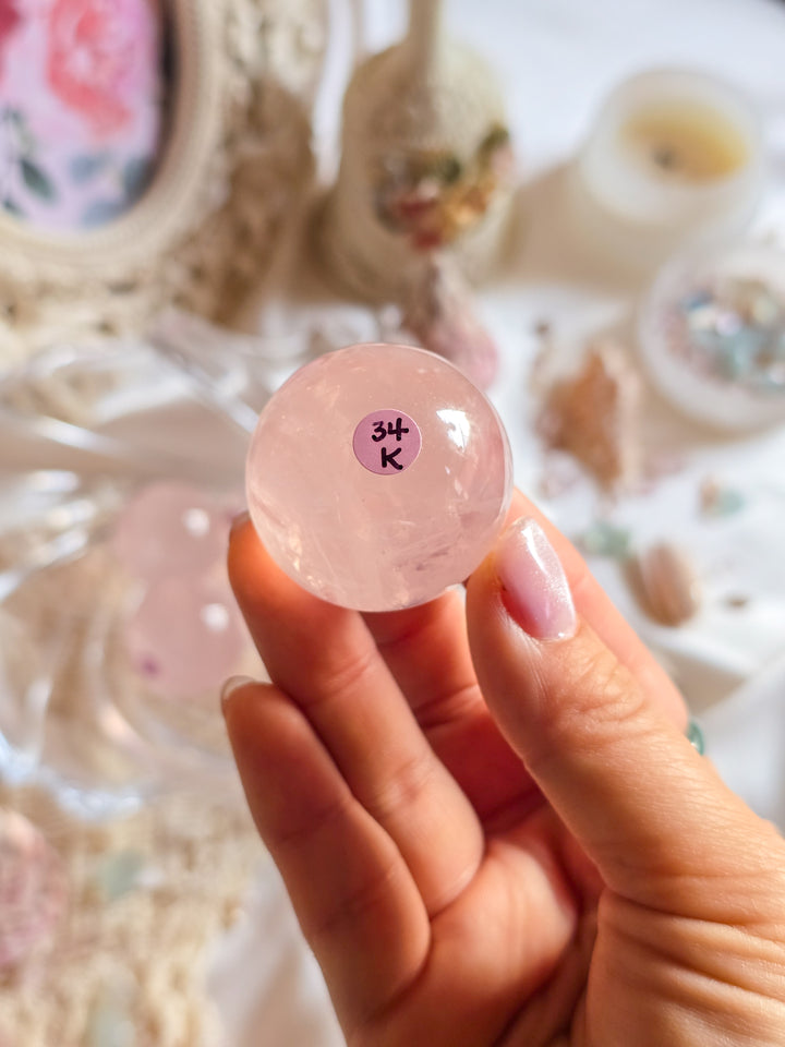 Rose Water Rose Quartz Sphere k