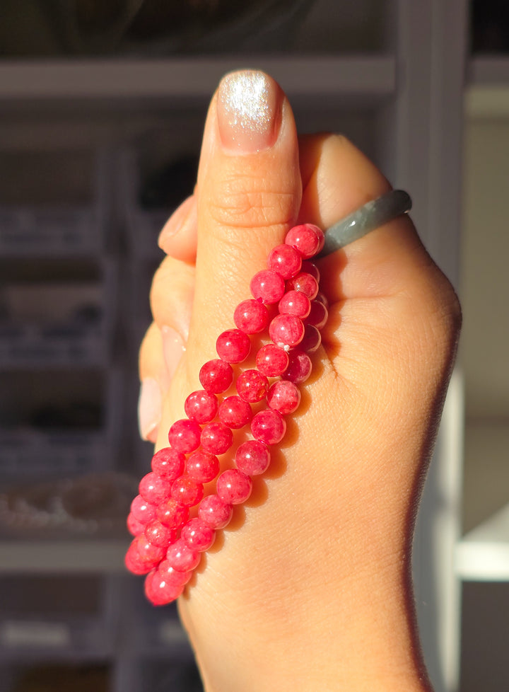HQ Rhodonite from Australia 6mm Bracelet