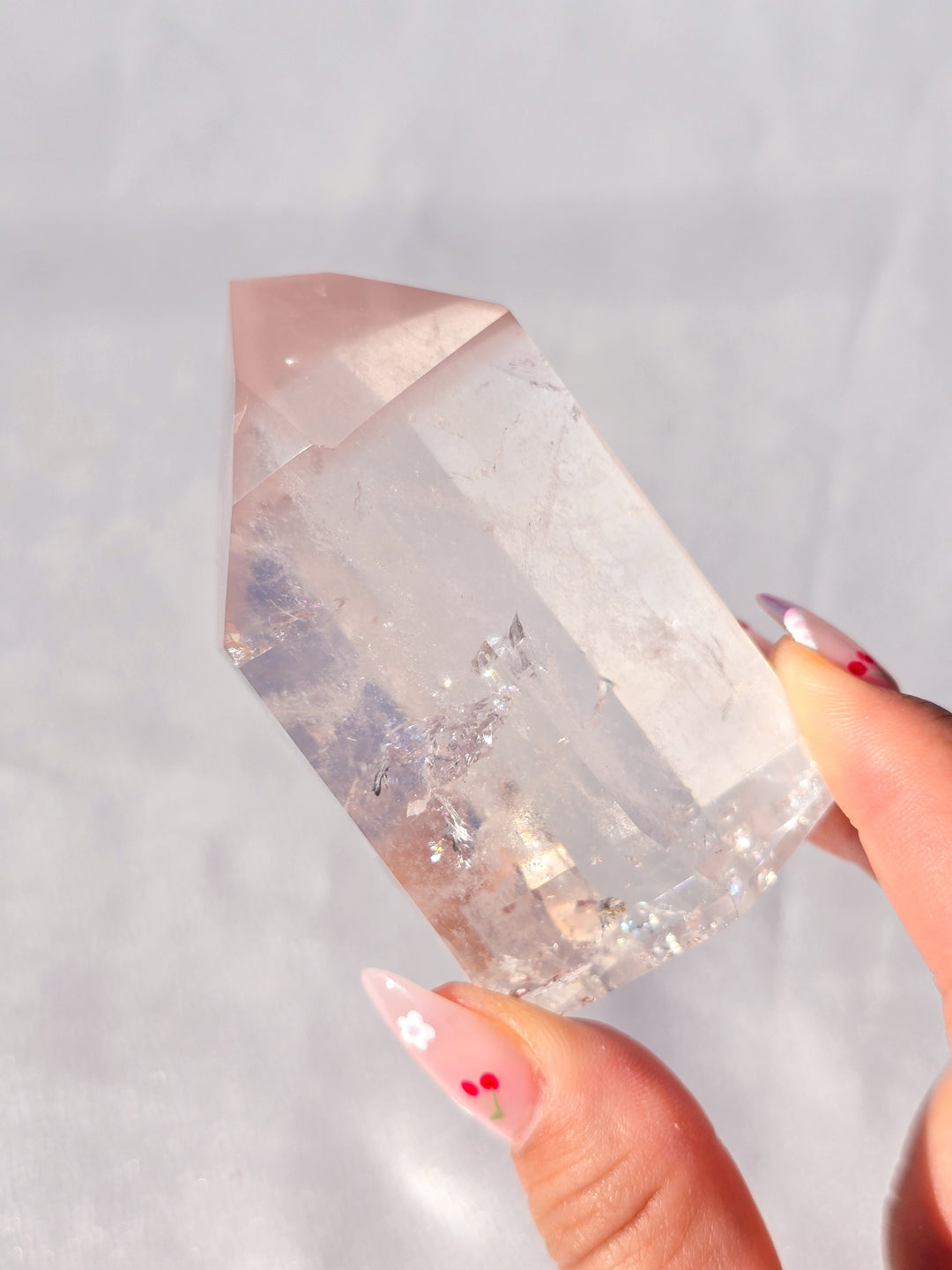 Pink Lithium Quartz Tower B