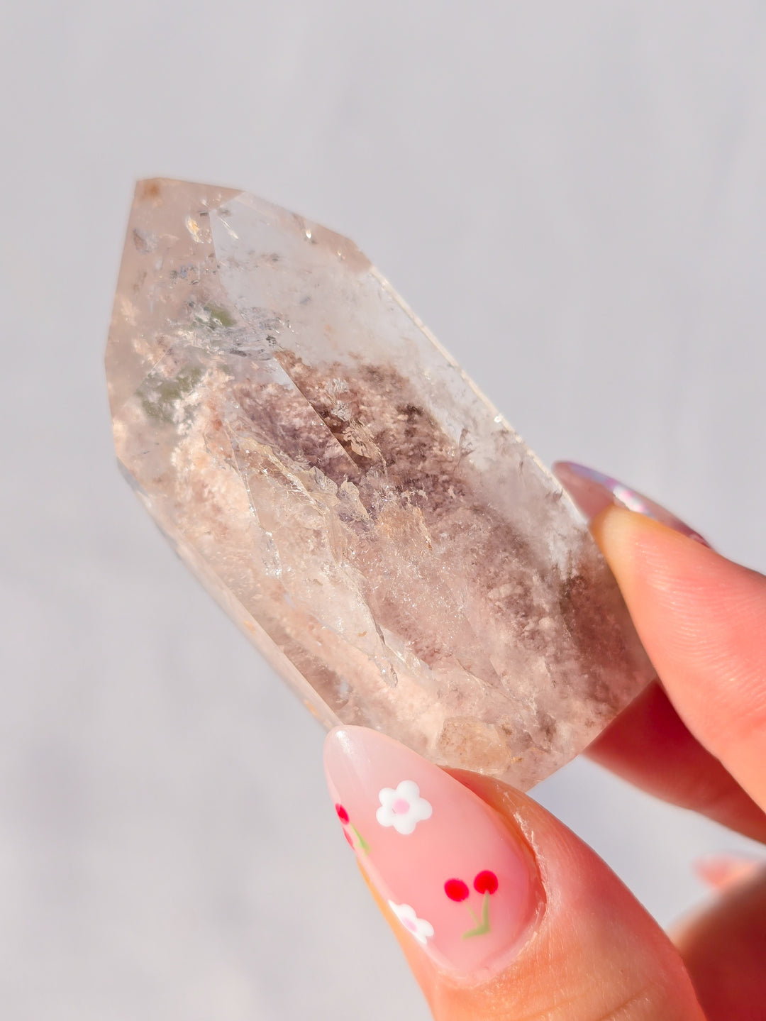 Pink Lithium Garden Quartz Tower I