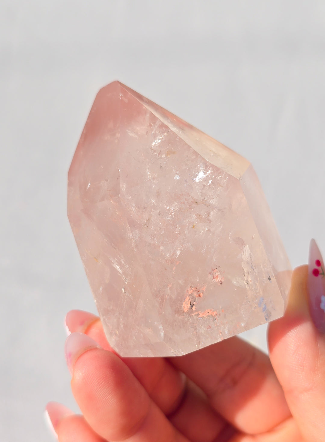 Pink Lithium Quartz Tower D