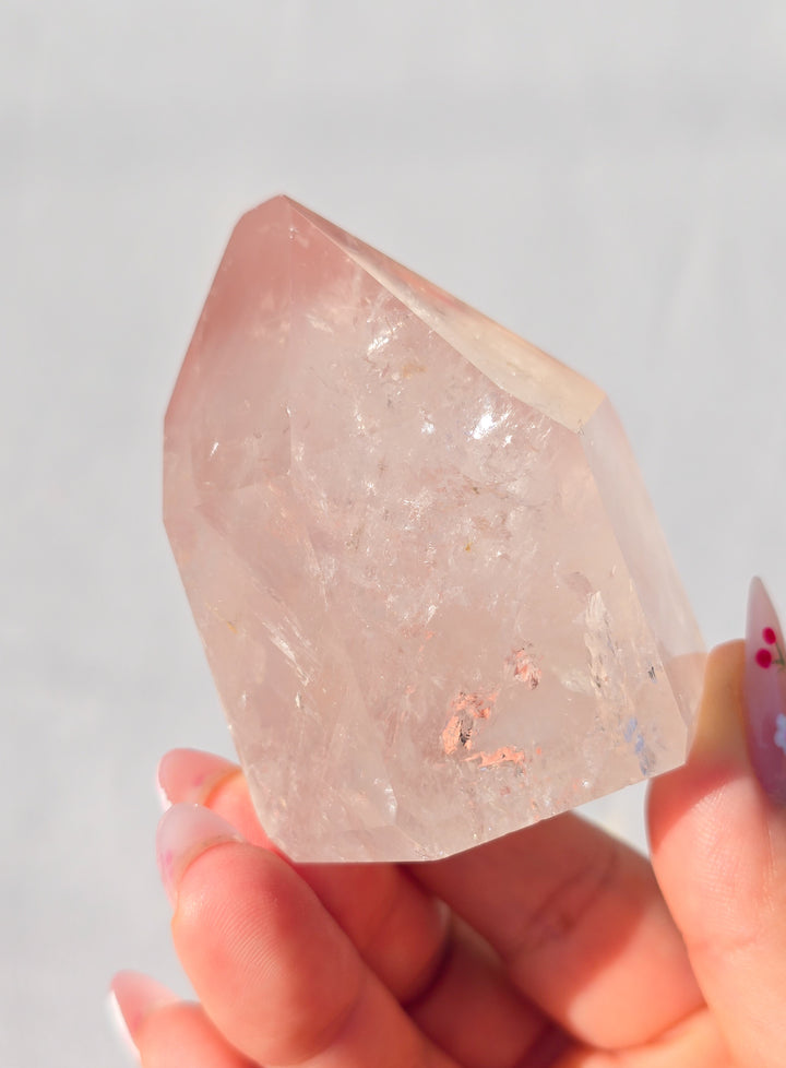 Pink Lithium Quartz Tower D