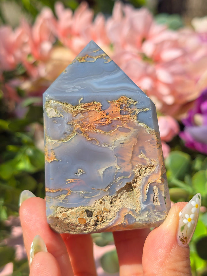 Moss Agate Chunky Tower D4