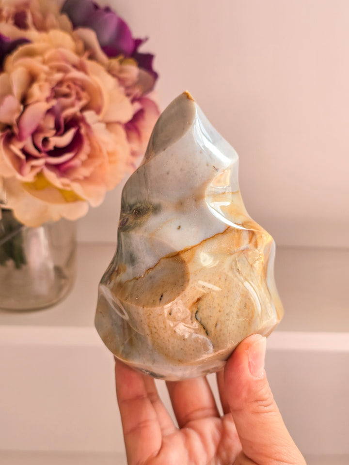 "Green Mist" Sea Jasper Flame