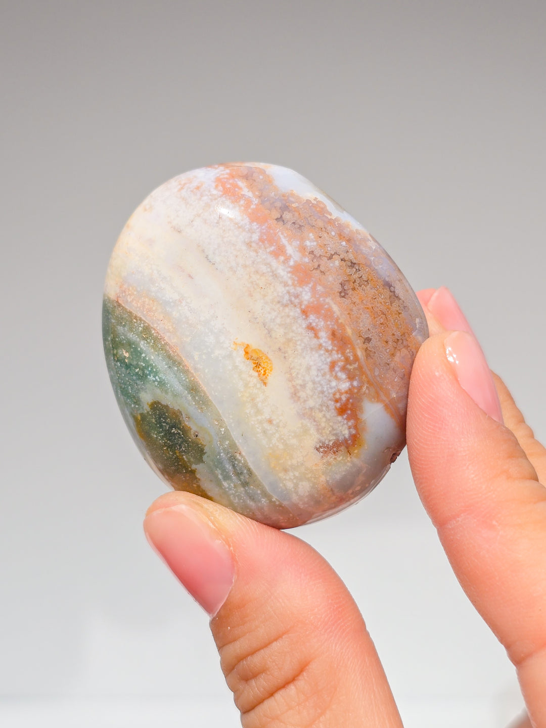 Zebra &amp; Sea Jasper Palmstones