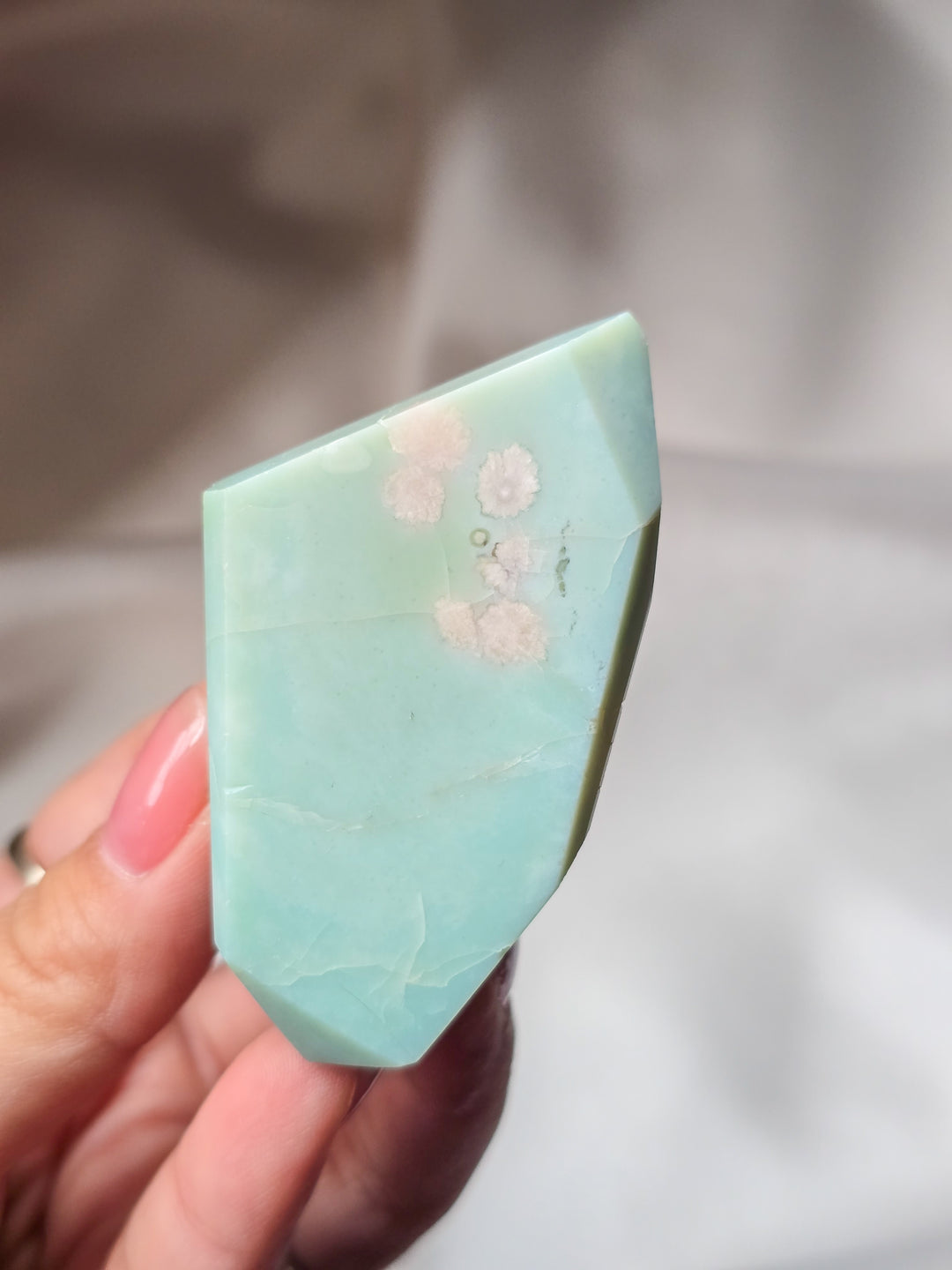 Milky Green Flower Agate Gushers