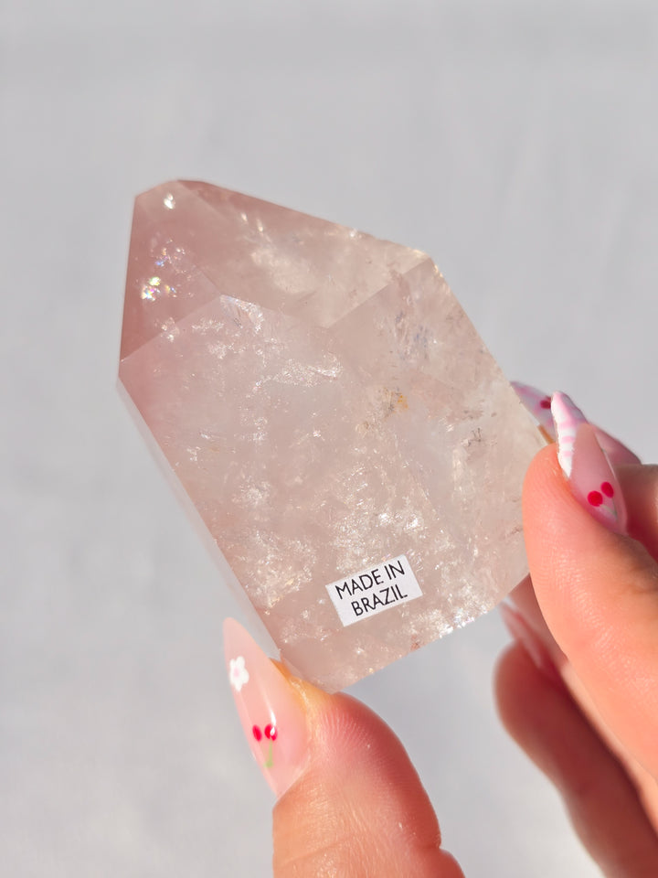 Pink Lithium Quartz Tower D