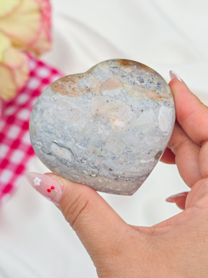 Sea Jasper Puffy Heart N