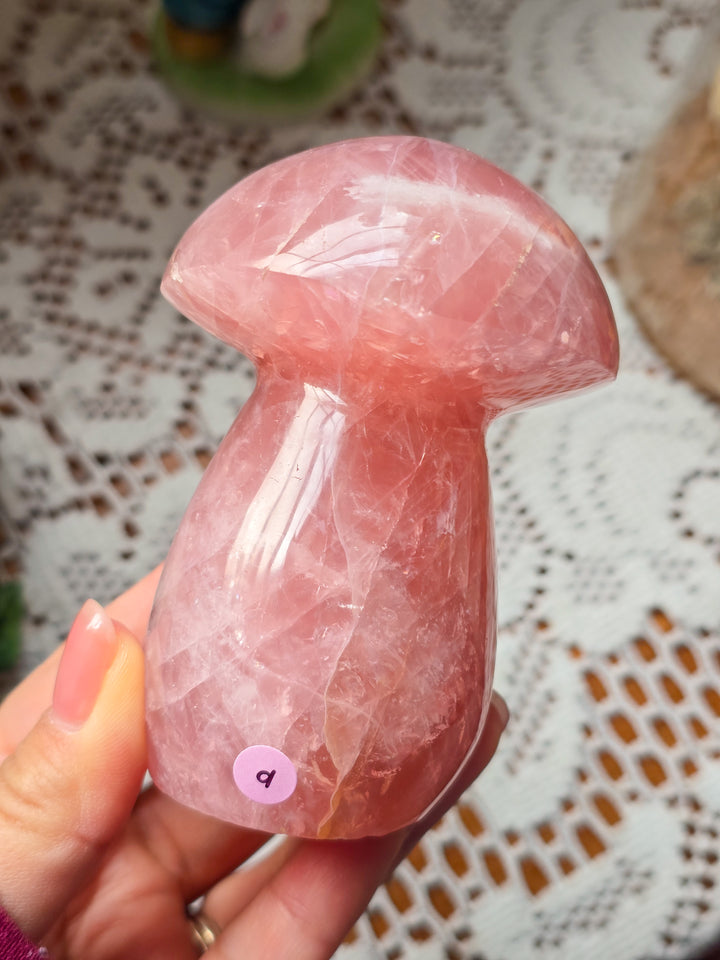 Large Juicy Rose Quartz Mushies Lot A