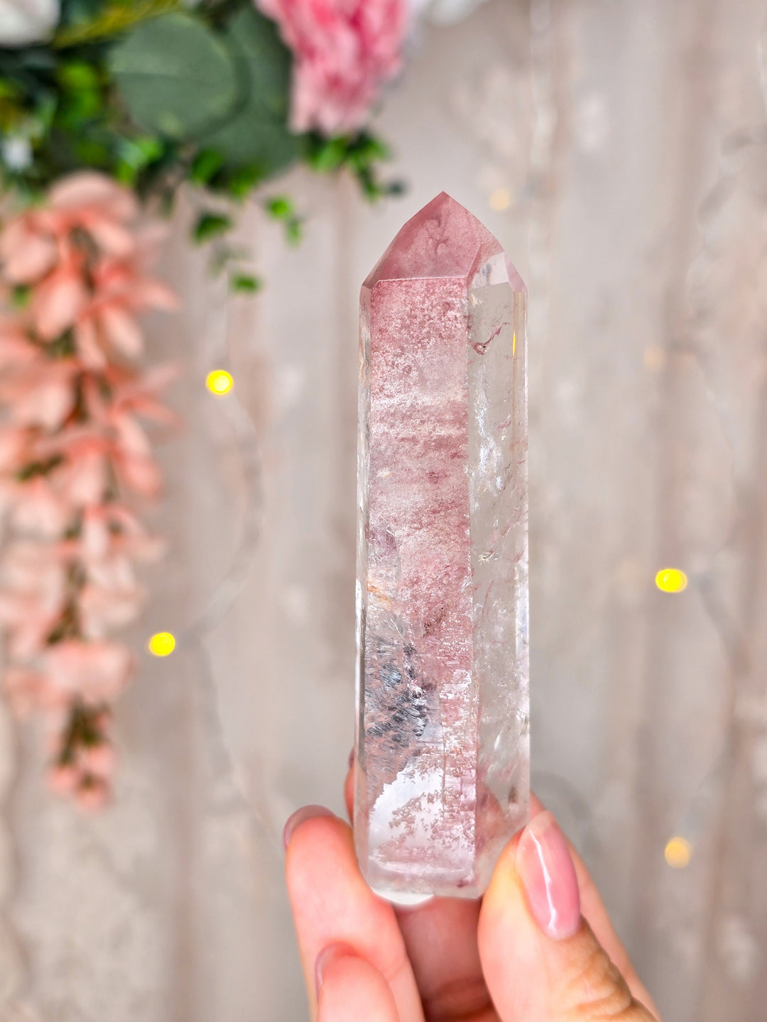 Pink Lemurian Quartz Towers