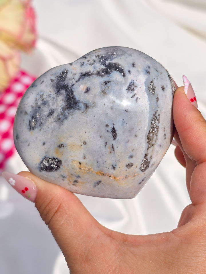 Sea Jasper Puffy Heart F