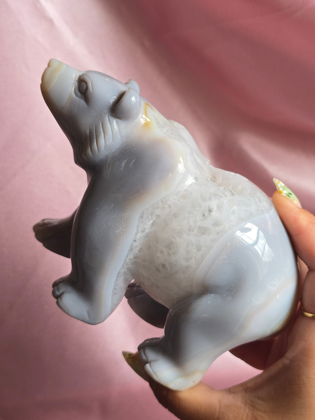 Druzy Banded Agate Bear B (see notes)