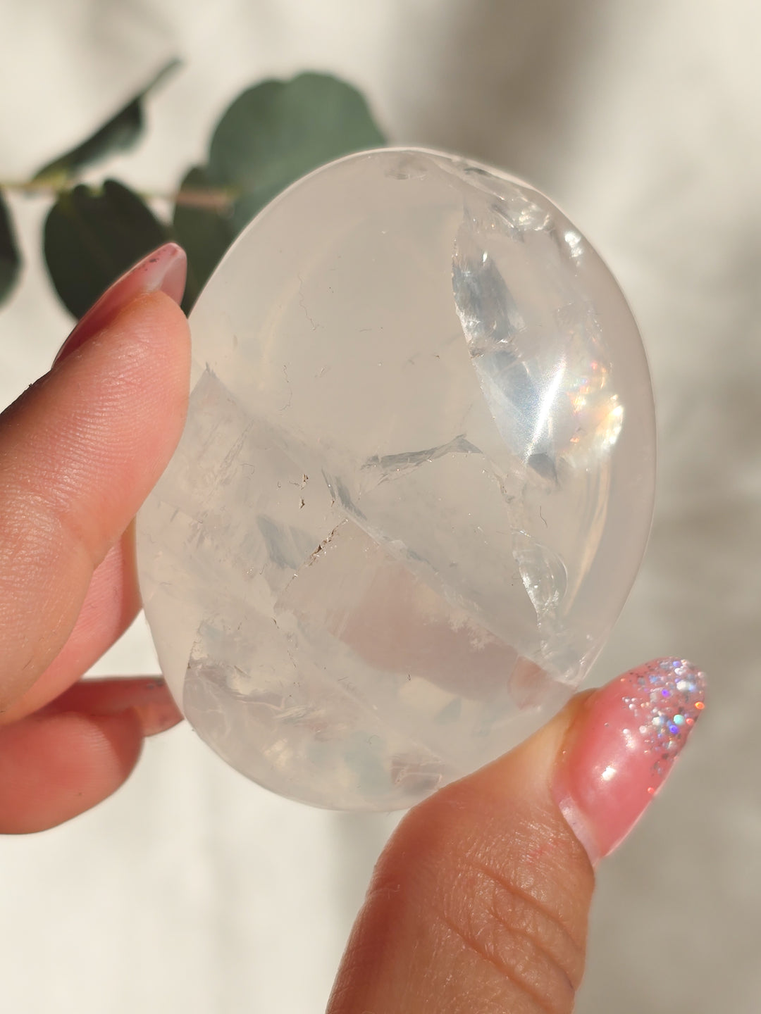 Girasol Moon Quartz Palmstone