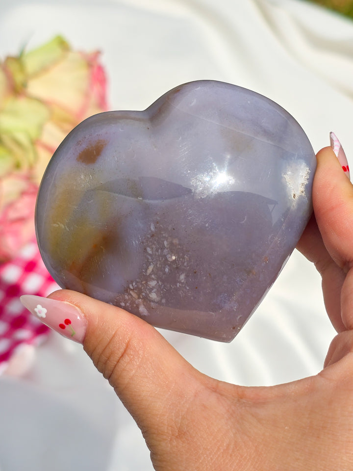 Sea Jasper Puffy Heart H