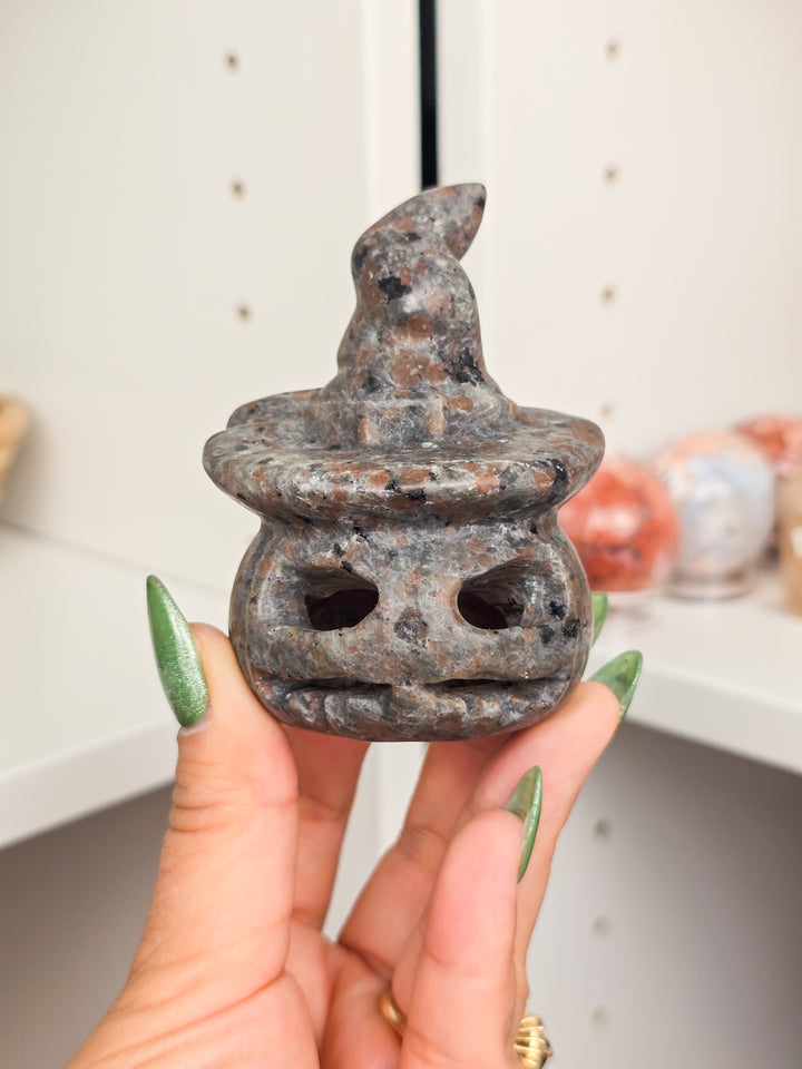 Yooperlite Pumpkin And Witch Hat