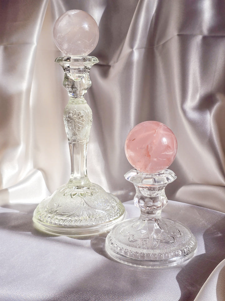 Vintage Glass Candle Holders