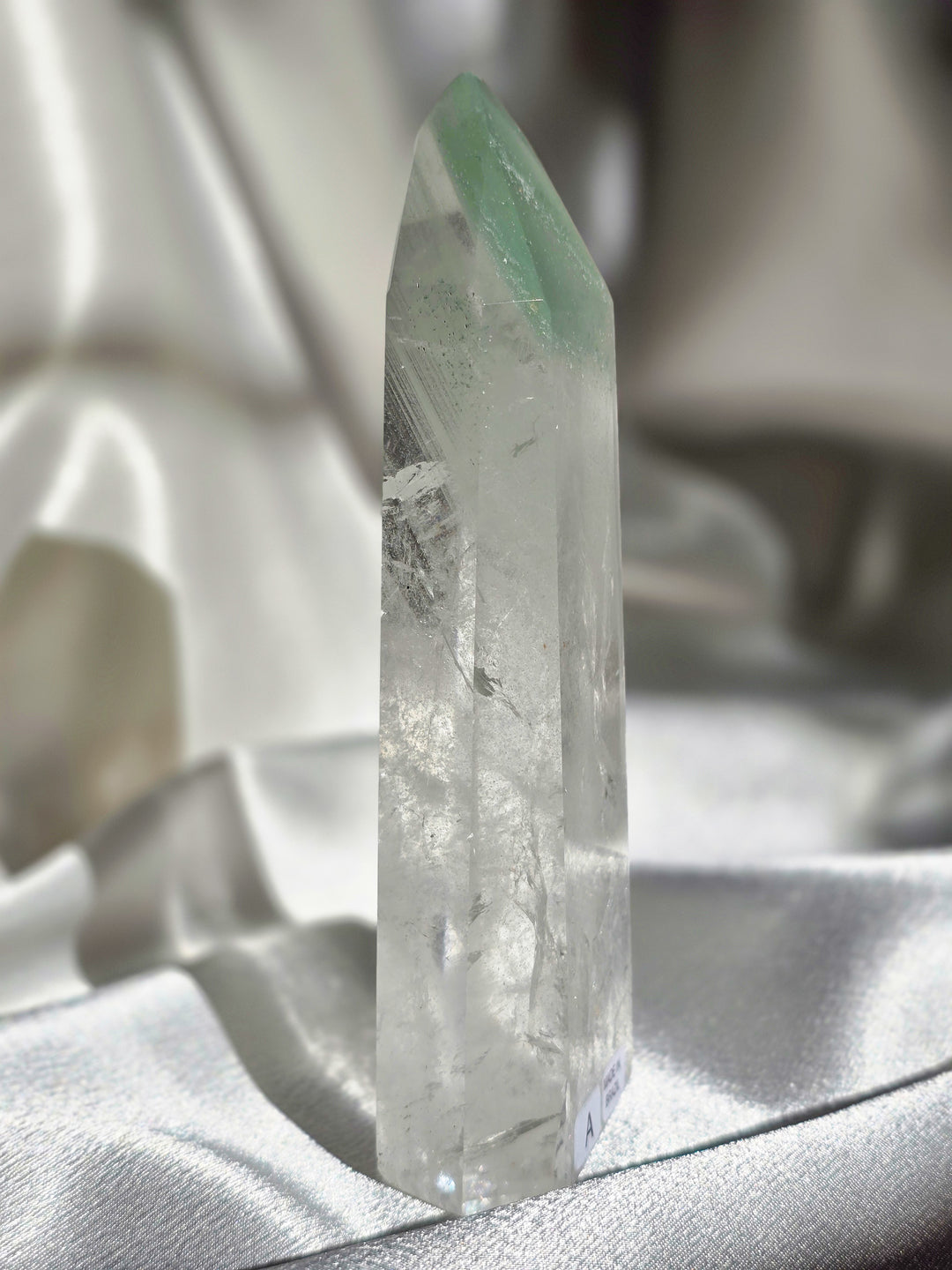 Sage Green Chloride Inclusion Quartz Tower