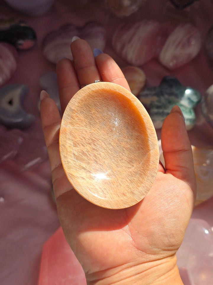 Peach Moonstone Jewelry Bowl