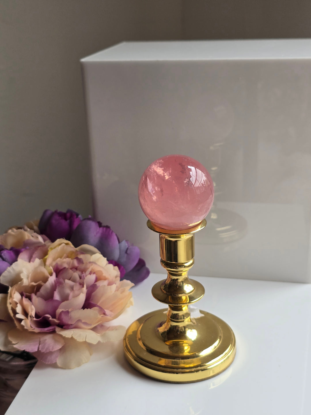 HQ Brazillian Rose Quartz Sphere "I"