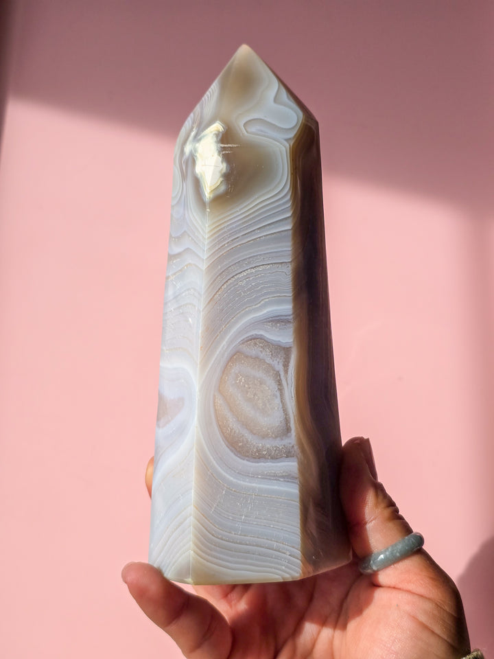 Road Map Banded Agate Tower