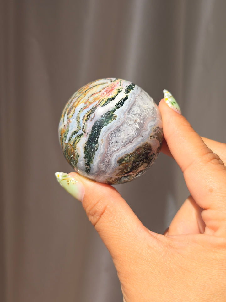 Moss Agate 🍂 Sphere b