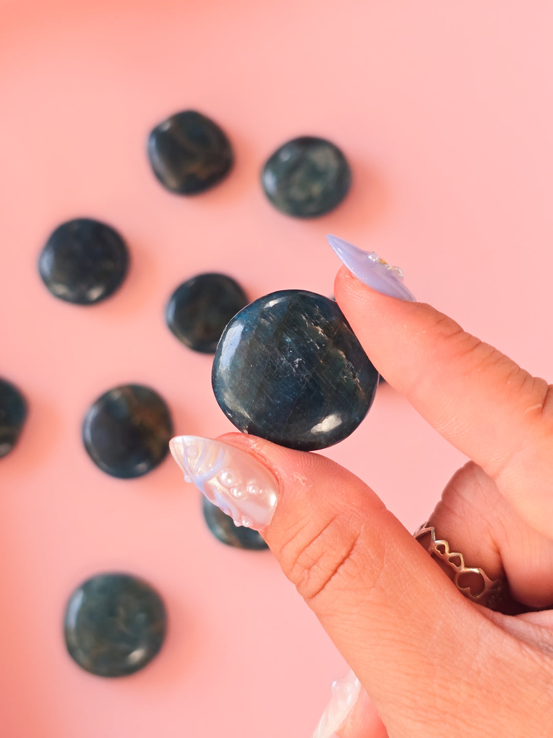 Blue Apatite Mini Flat