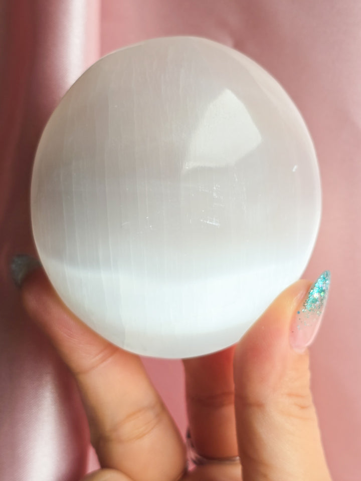 Satin Spar Selenite Palmstone